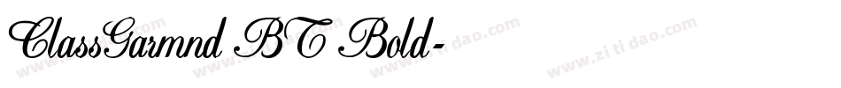 ClassGarmnd BT Bold字体转换